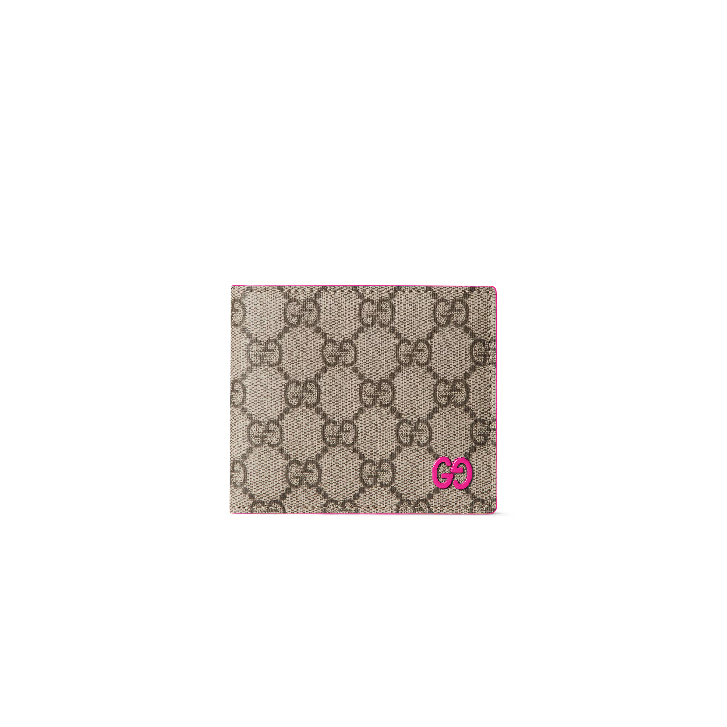 GUCCI PINK INTERIOR GG BI-FOLD WALLET ‎‎‎768243 (21*9cm)